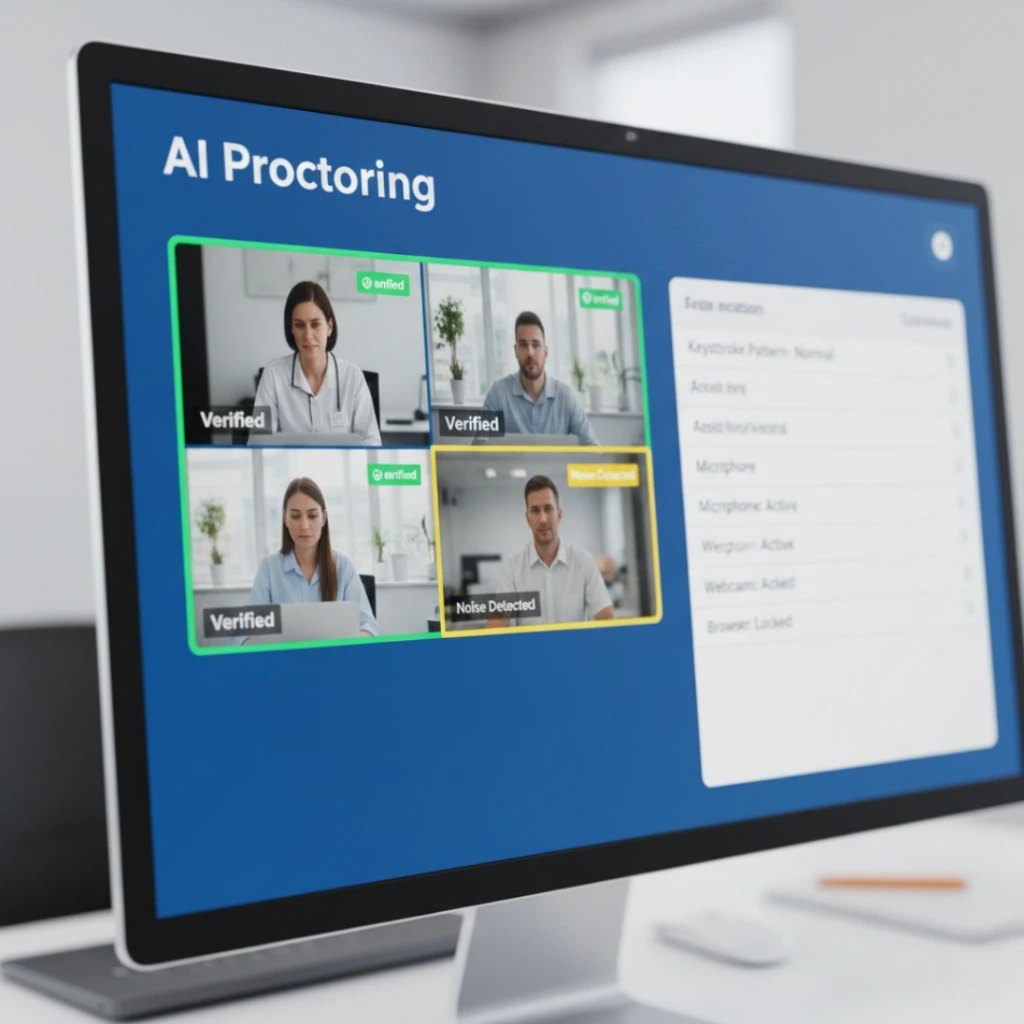 DotExam Secure Online Exam Platform Screenshot – AI Proctoring & Anti-Cheating System